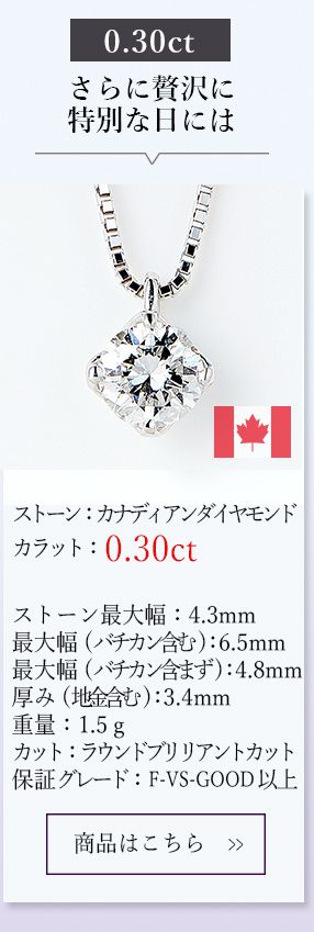 一粒ダイヤモンドネックレス0.20ct